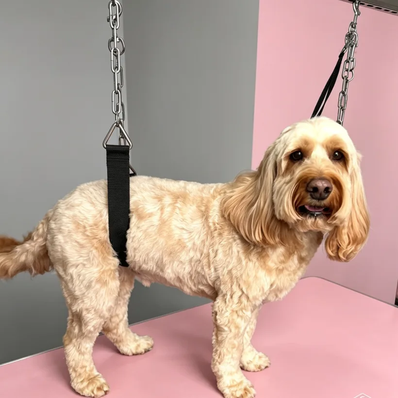 Groomed cockapoo at Polished Paws